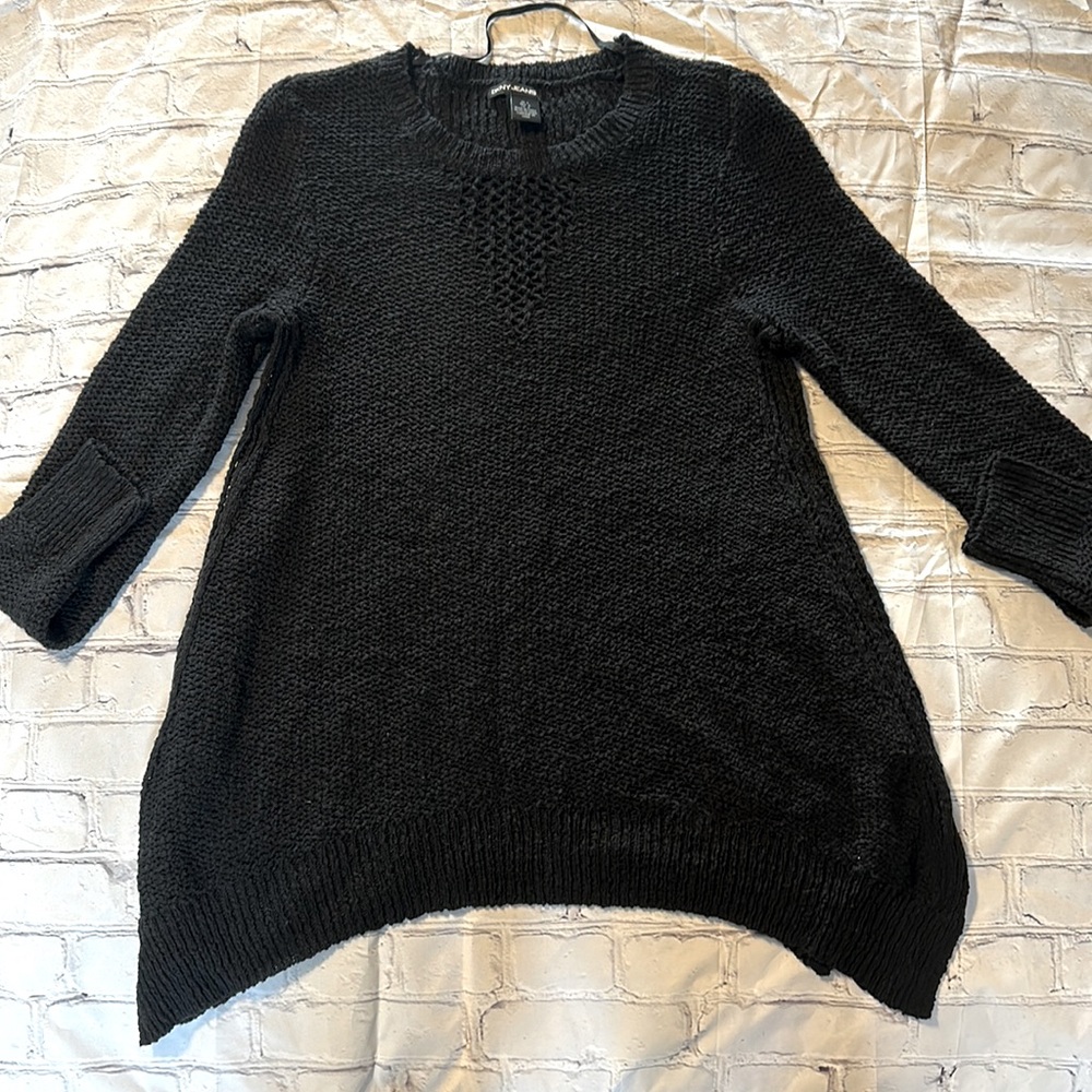 DKNY Tunic Sweater Size Large Black